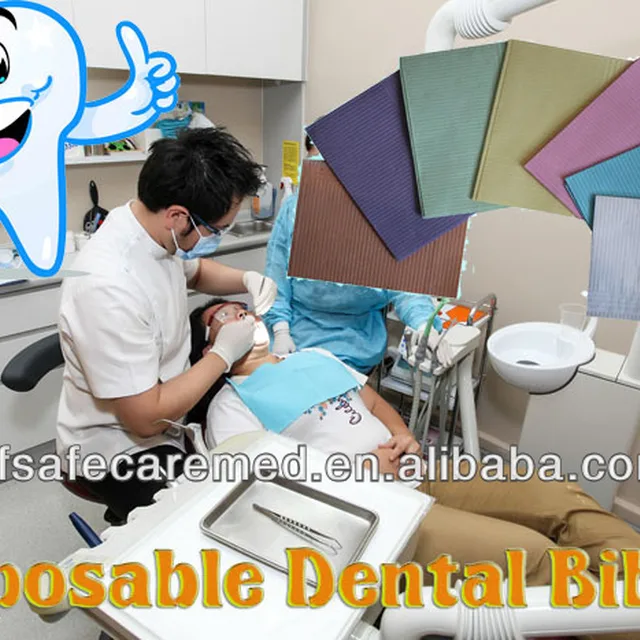 dentist use disposable dental bib,paper tissue disposable bib