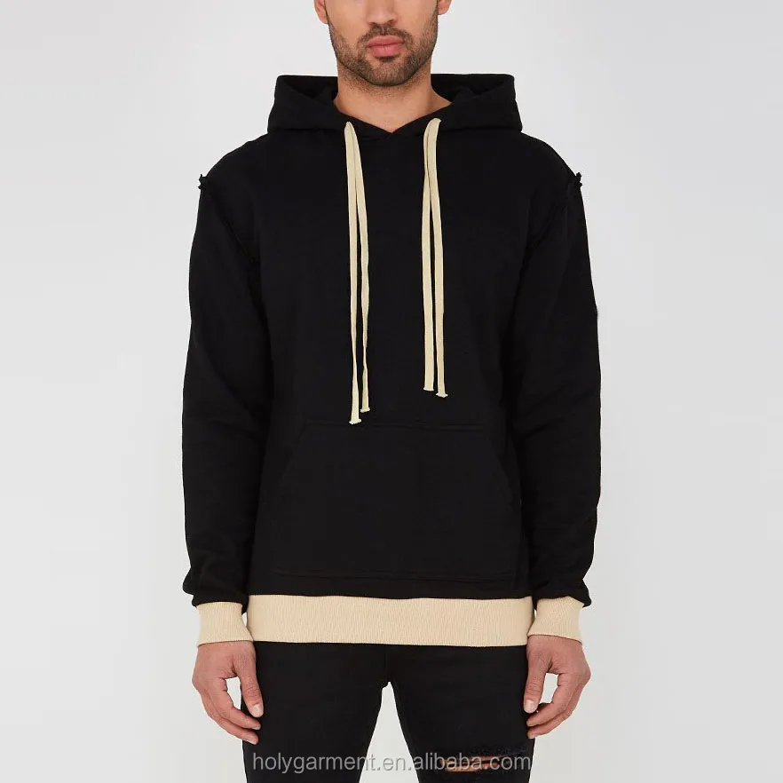 Fashion Cheap Plain Style Zip Up French Terry Hoodies Men Hoodies And