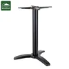 balcony furniture rattan coffee table cast iron table base with 3 prong