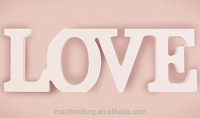 Blanc Ultnice Alphanet en bois lettres Décoration de mariage et cadeau Love lettres 