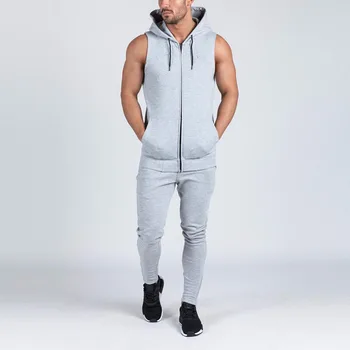 slim fit sleeveless hoodie