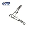 FJORD Top quality 10#-4/0 up to 80kg bass material rolling swivel with duolock snap