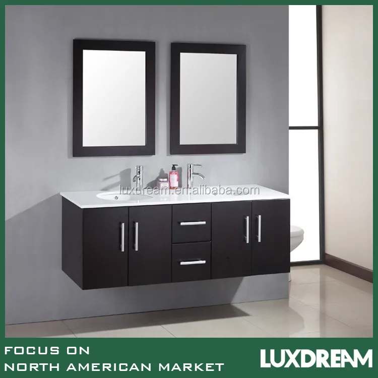 Espresso Matte Wall Mounted Dressing Table Bathroom Vanity Espresso Matte Wall Mounted Dressing