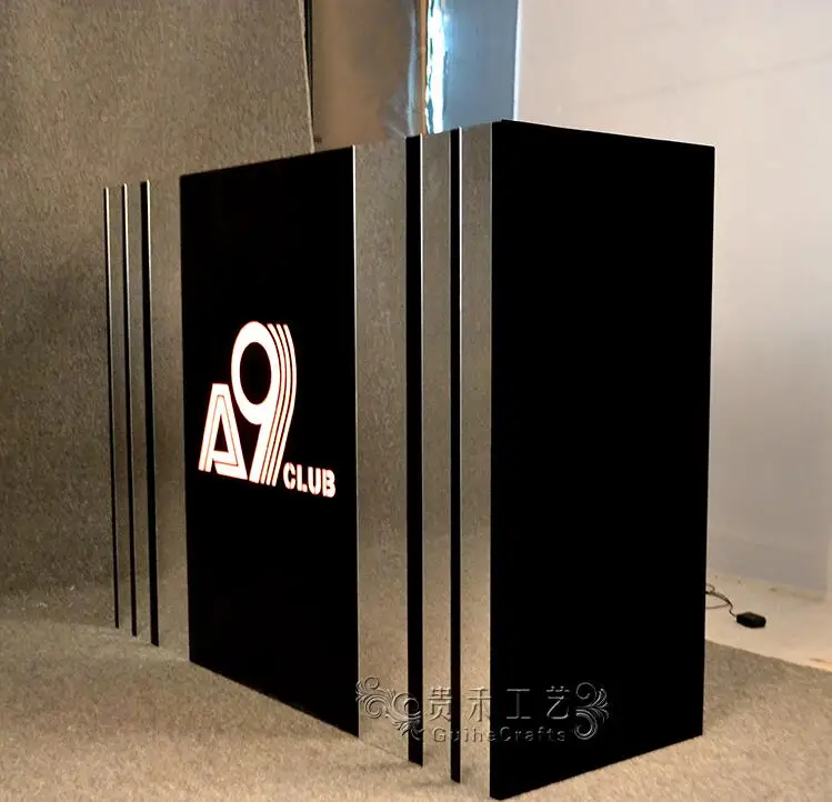 Aurora Backlit Light Box Acrylic Podium for Reception Desk