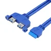 Blue motherboard 20pin front panel usb 3.0 header 50cm