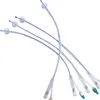 china manufacturers 10cc two 3 three ways double balloon triple lumen types urine pure all silicone coated foley catheters