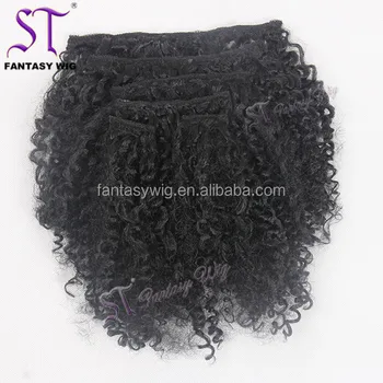 10 Years Factory Wonderful Synthetic Kinky Curly Afro Clip In Hair