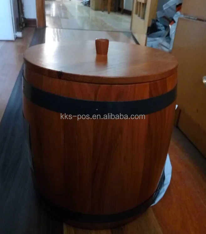 vintage wooden ice bucket