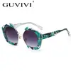 GUVIVI Crazy party sunglasses pattern transparent Sunglasses fashion polygon 2017 sunglasses