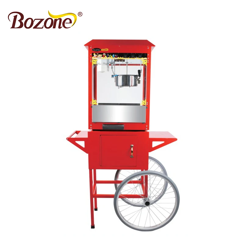 Hot Sale Factory Luxurious CE approval Food Popular Snack Vending Machines 8 Oz Mobile Commercial Popcorn Machine with Cart 