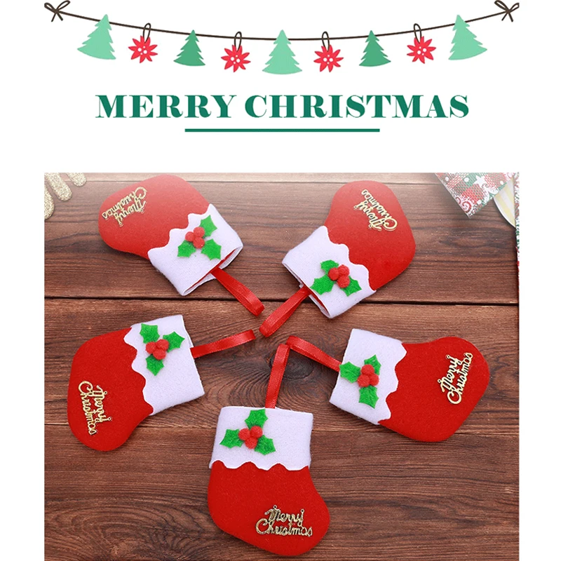 Made In China Small Boots Christmas Tree Pendant Mini Christmas Socks Wholesale New Christmas Decorations