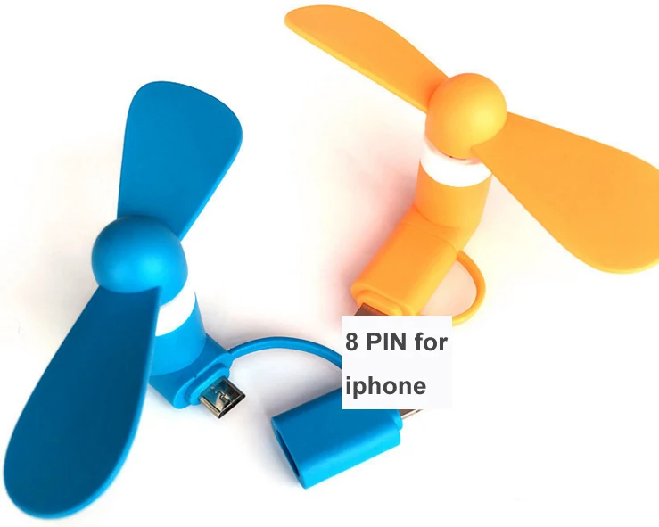 2 in 1 usb mini mobile phone fan for iphone android