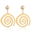 Summer Jewelry gold plated round drop dangle earrings for women