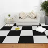 Custom Patchwork Area Rug Black and White Rug