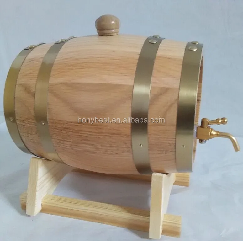 Custom Wood Wine/beverage Barrel Set With Stand Dispenser Wholesale