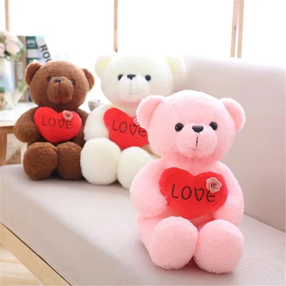 Fancytrader Big 60cm Teddy Bears Doll Lovely Soft Stuffed Love Bears for Girls Toys One Piece Christmas New Year Valentine's Day Gifts5