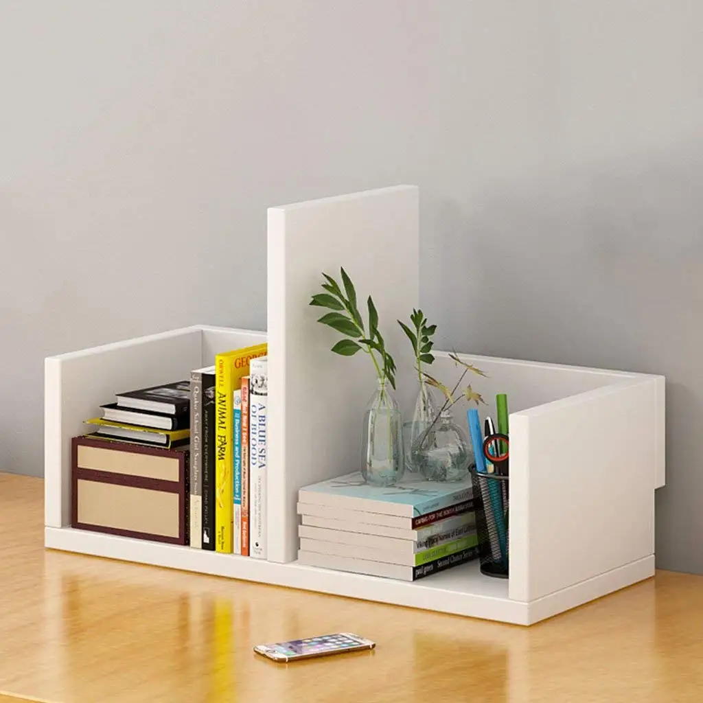 Home Neat Diy Adjustable Desktop Bookshelf Assembled Countertop