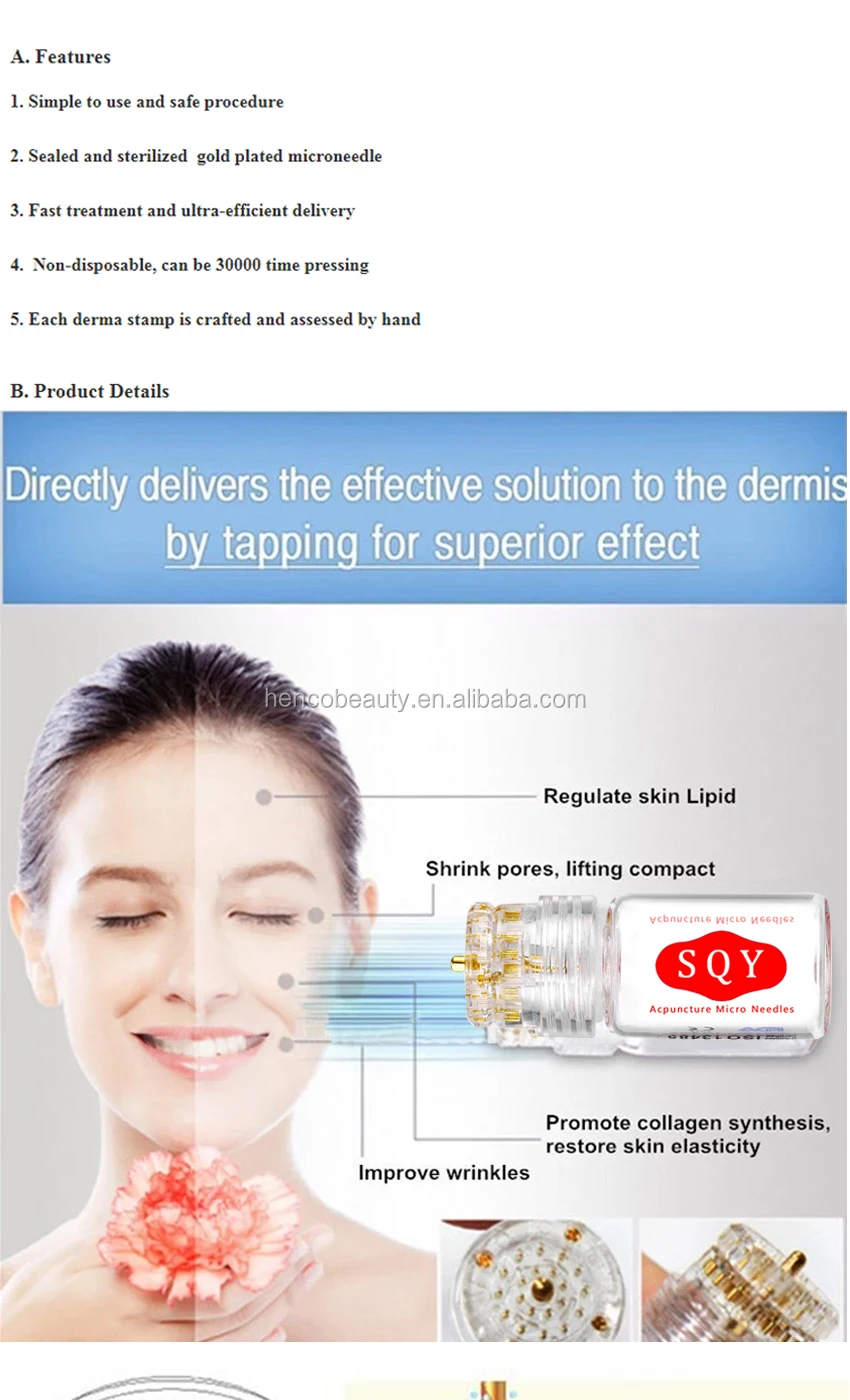 SQY hydra roller Skin Rejuvenation Acne Removal Hydra needle Dermaroller
