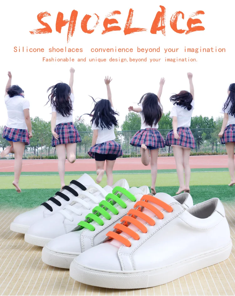 China Factory Elastic Shoelaces Oem Silicone Shoelaces Silicone No Tie