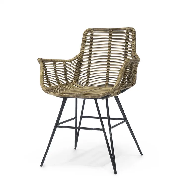 2018 Hot Selling Plastic Rattan Furniture Wicker Dining Chair In
