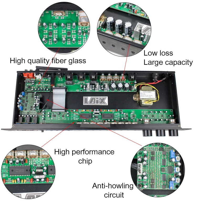 Laix Lxx6 Ampli Digital Sound Echo Professional Audio Compressor