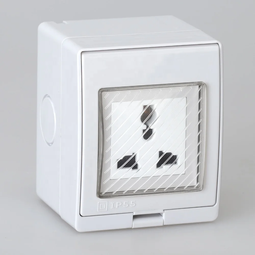 ip55 多功能 220 v/250vac 10a 防水电源开关插座