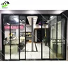 Custom sound proof aluminium narrow frame profile thermal break double tempered glass entry sliding door