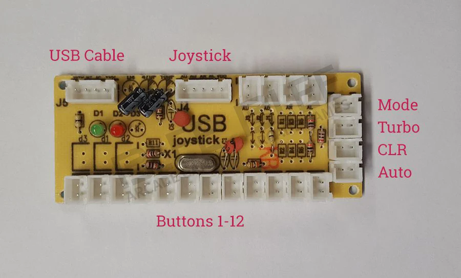 2 Player Zero Delay USB Encoder PC To Joystick for Raspberry Pi 3 and USB MAME 