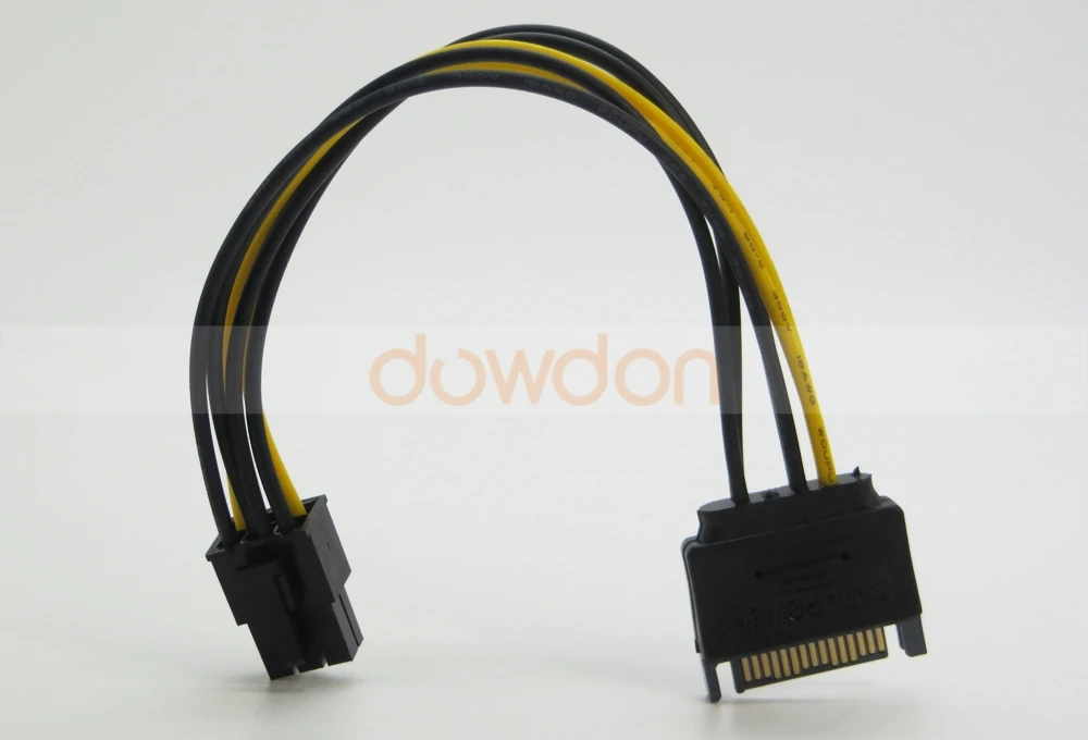 Sata 15 Pin To 6 Pin Pci Express Graphics Video Card Power Cable ...