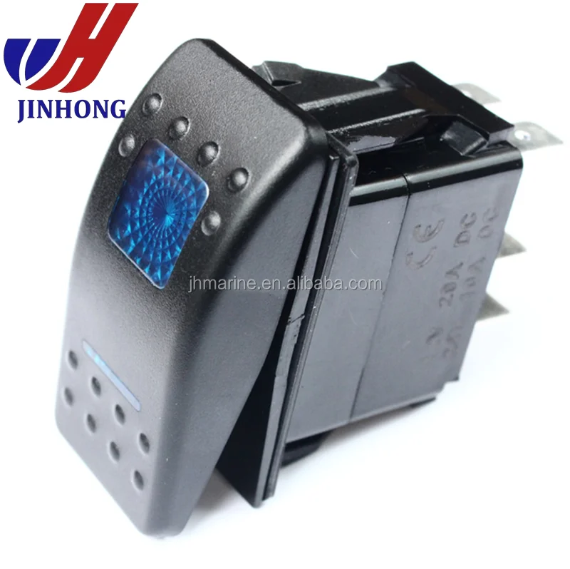Boat Marine CONTURA ILLUMINATED Rocker Switch MOM ON-Off 12V DC SPST 20A