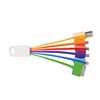 Multifunction 5 in 1 charging cable charm colorful convenient adapter cable for cellphone