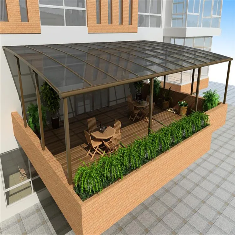 Transparent Poly Carbonate Polycarbonate Sheet Patio Terrace Awning