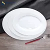 Grid Oval Plate Crockery Custom Printed Ceramic Dinnerware Buffet Dishes