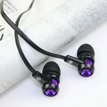 Super bass clear voice earphone Metal-Ear Headphones Mobile Computer MP3 Universal 3.5MM headphone amazing sound Free Shipping