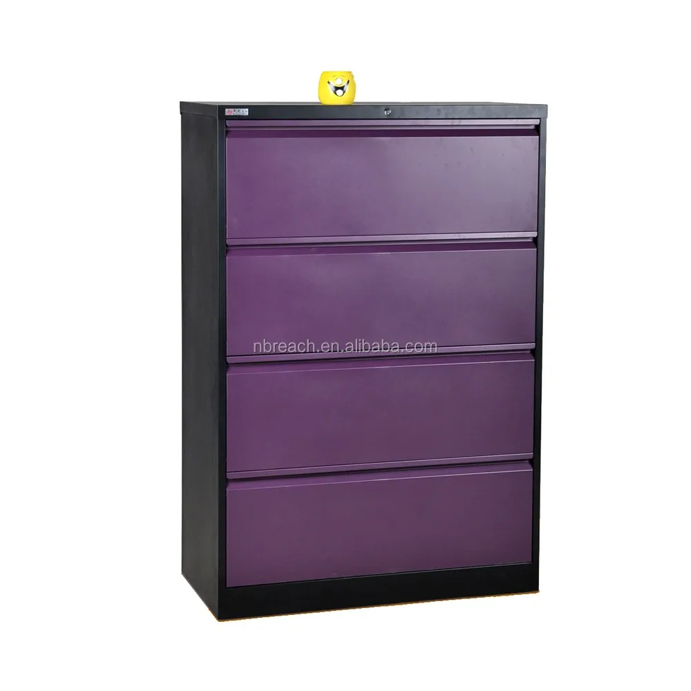 Archivador Vertical De 4 Cajones De Acero Y Metal Con Tarjeta De Índice