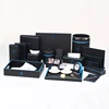tea/coffee box/tray/shoeshine basket/ dustbin double lattice blue and black for 5-star hotel guest room/restaurant/villa/motel