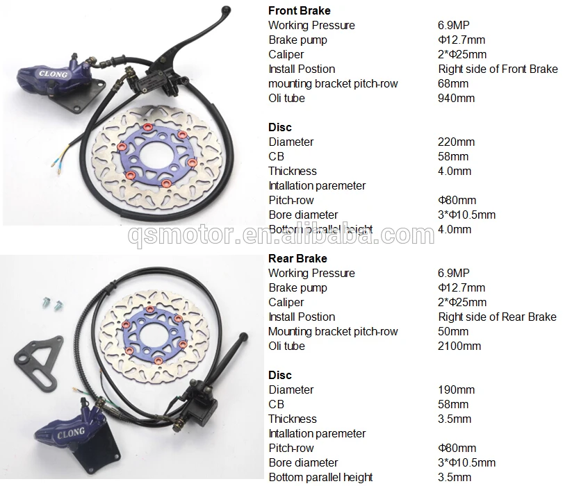 hydraulic brake set