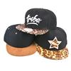 Aung Crown 6 Panel Hip Hop Flat Bill Leopard Print Snapback Cap Wholesale