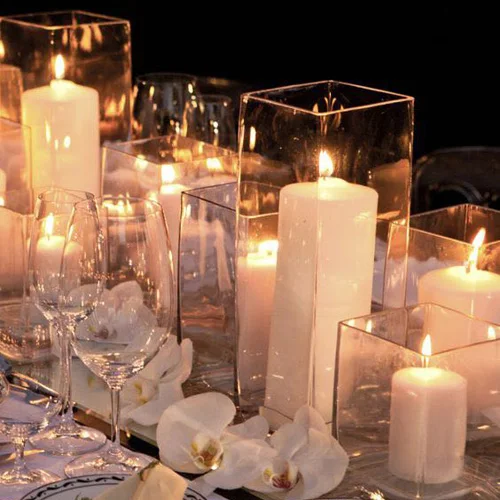 glass wedding candle holders