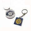 factory supply collectible brass alloy silver plated hollow out die casting reflective printed laser logo car brand Key Chains