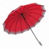 Beautiful fancy design red color women straight umbrella