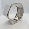 5039Bangle cuff women chunky silver large size