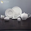 Factory Ceramic Plate Fancy Plain White Color Round Dinner Sets Price
