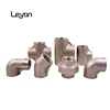 SS304 screwed fittings stainless steel bushing 90 degree elbow BSPT thread end cross flanged tee reducer square/round/hex plug