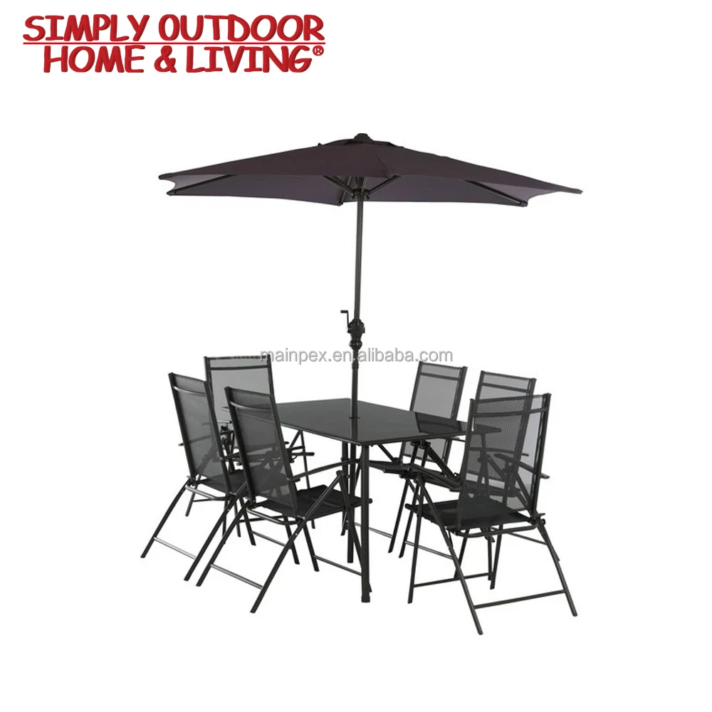 6 Seater Outdoor Furniture Modern Sun Home Furniture Steel Dining