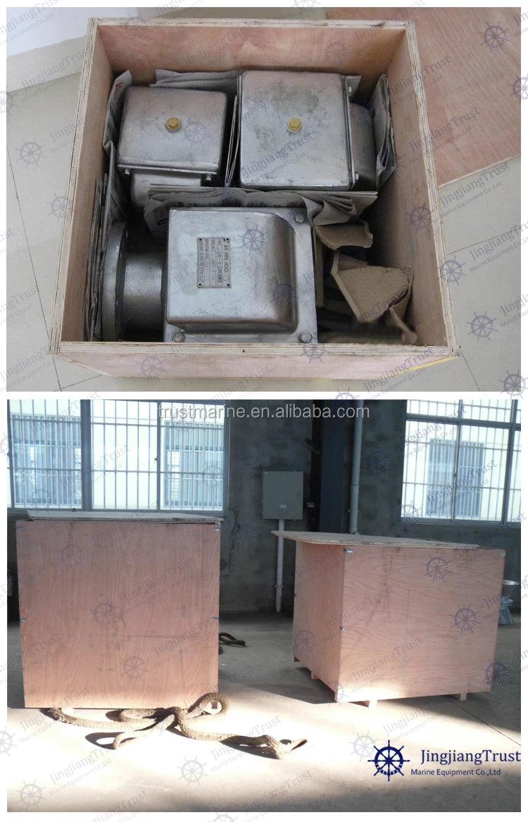 船用空气管头包装在出口标准木箱中
