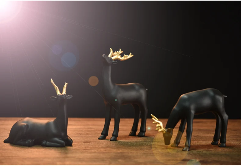 resin reindeer statue