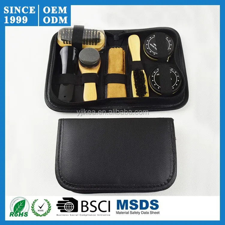 Men's Professional Shoe Care Kit Pu Leather Shoe Shine Polish Set Buy