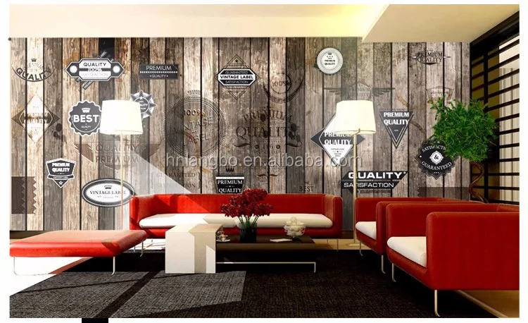 Wooden Colour Wallpaper 3d Stereoscopic Mural Imitation Wood Wallpaper