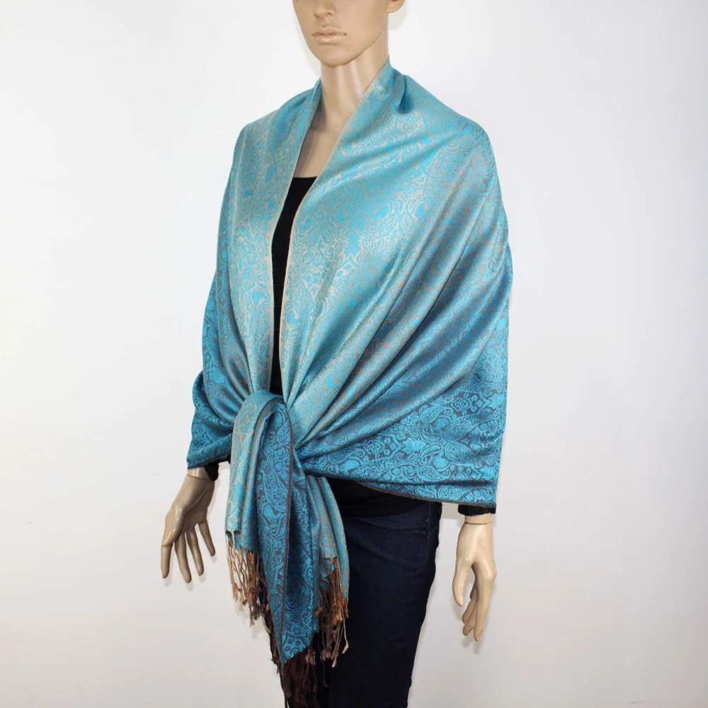 70 Pashmina 30 Silk Rainbow Viscose Acrylic Soft Fashion Pashmina Scarf ...